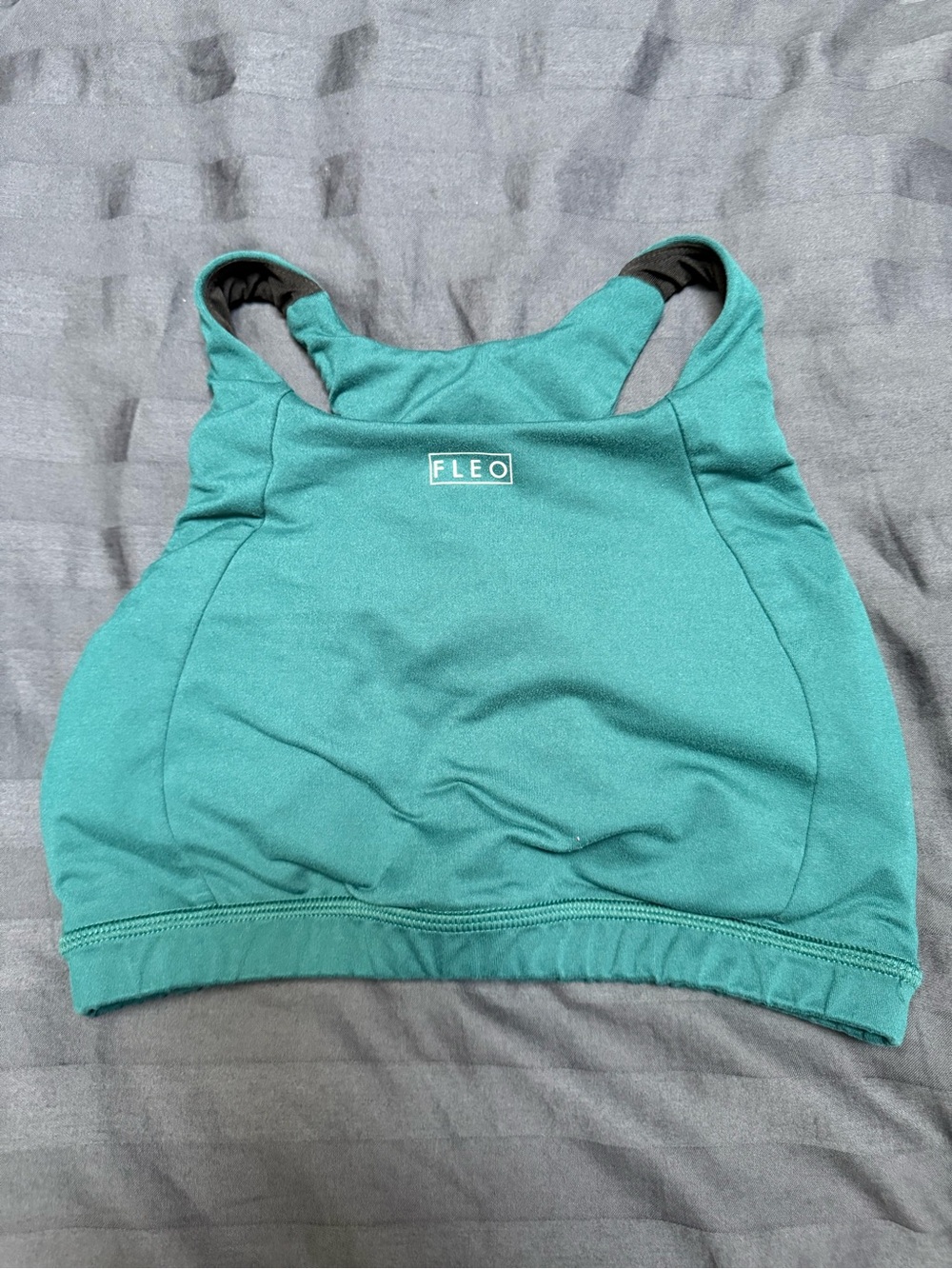Fleo Teal High Neck Jourdaine Sports Bra